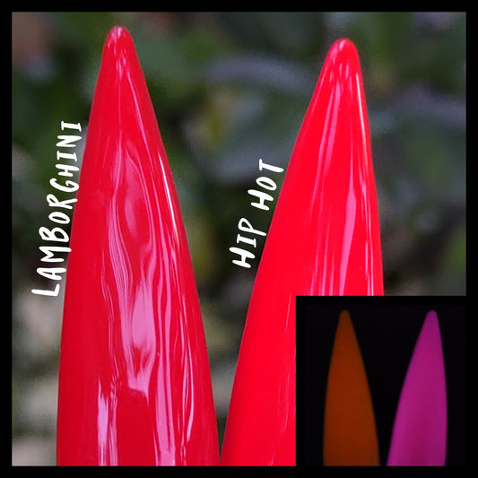 Lamborghini & Hip Hot Glow-in-the-Dark Gel Polishes - HEMA, HPMA, TPO Free